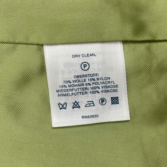 Lands' End Wool Mohair Blend 2 Button Blazer Jacket Camel Tan Size 12 - Picture 11 of 11